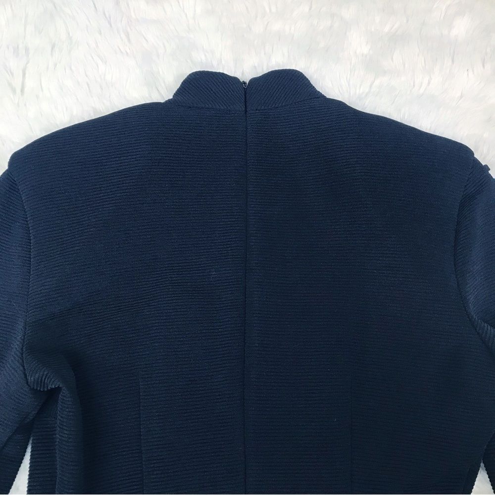 Vtg. 80s Joseph Ribkoff Dark Navy Form Fitting, Elegant, Artsy & Sexy🌹💕 - Picture 6 of 14
